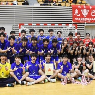 釧江南２年連続アベックＶ　高体連釧根支部予選ハンドボール【釧路】(2025-05-25)