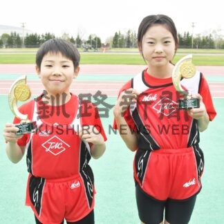 好成績４選手 最優秀　釧新杯陸上【釧路市】(2025-05-19)