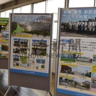 自転車の楽しさ 道東の魅力紹介　６月２日までパネル展、釧路空港【釧路市】(2025-05-03)
