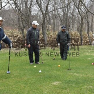 愛好家ら心地よい汗　川北パークゴルフ場【標津】(2025-05-05)
