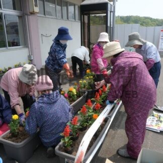 １０５株植え込み駅前鮮やかに　花くらぶ【白糠】(2025-06-25)