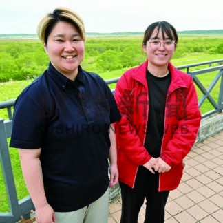 霧多布湿原センターに２人の新社員　坂井さん、青山さん意気込み【浜中】(2025-06-29)