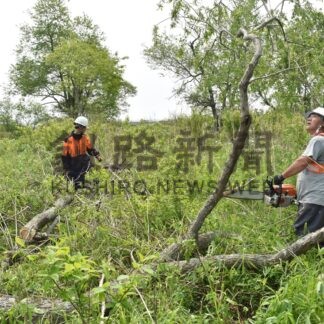市営新野牧場周辺の排水路で整理作業　３建設会社【釧路市】(2025-06-04)