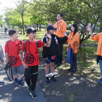 富原小中コミスク、登校時にあいさつ運動【釧路町】(2025-06-19)