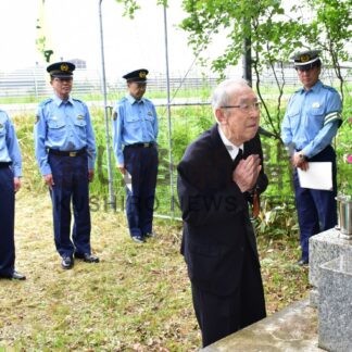 輪禍での殉職悼む　事故撲滅へ誓い新た　坂野警部の慰霊式【根室市】(2025-07-02)
