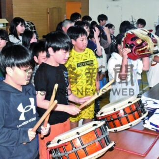 金刀比羅例大祭 学んだよ　根室の４小学校スクール事業　太鼓の演奏挑戦、クイズも【根室】(2025-07-05)