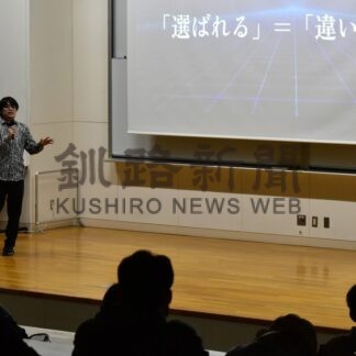 鶴の里物語、釧公大で上映　プロデューサーのバランさん講義【釧路市】(2025-10-21)