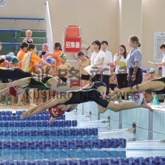 水しぶき上げ頂点競う　根室市体育祭水泳大会　５歳から４６歳が参加【根室市】(2025-10-27)