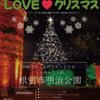 光の演出明治公園彩り　２４、２５日Ｘマスイベント【根室市】(2025-12-22)