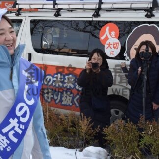選挙フラッシュ　ＳＮＳ活用にも力　篠田氏陣営【釧路市】(2026-02-06)